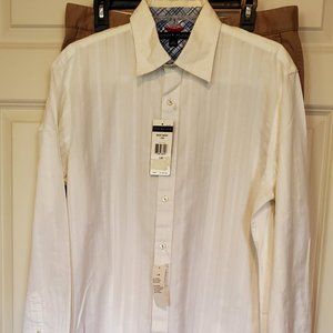 Tommy Hilfiger White Imprinted Fabric Shirt
